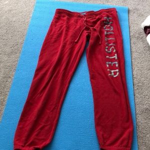 Hollister red sweatpants
